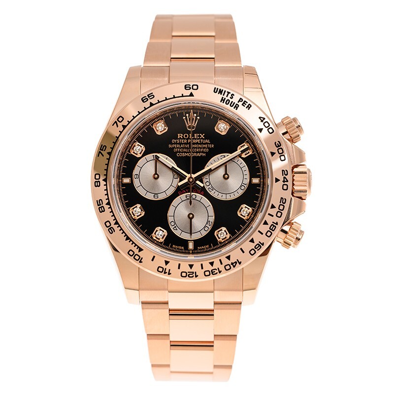 Rolex Daytona Chronograph Automatic Diamond Black Dial Men's Watch