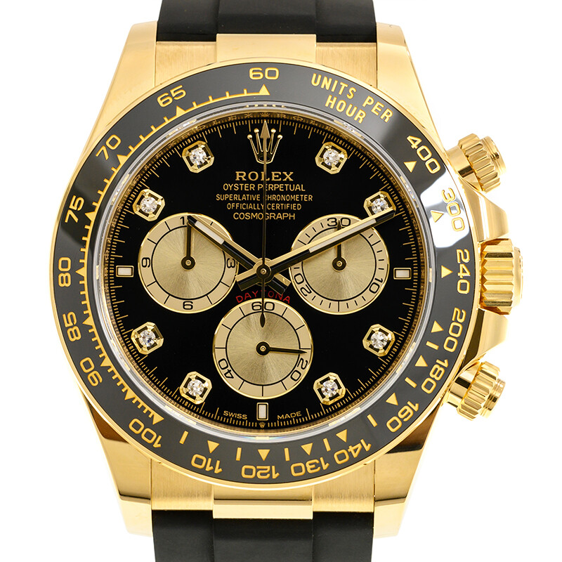 Rolex Daytona Chronograph Automatic Diamond Black Dial Men's Watch