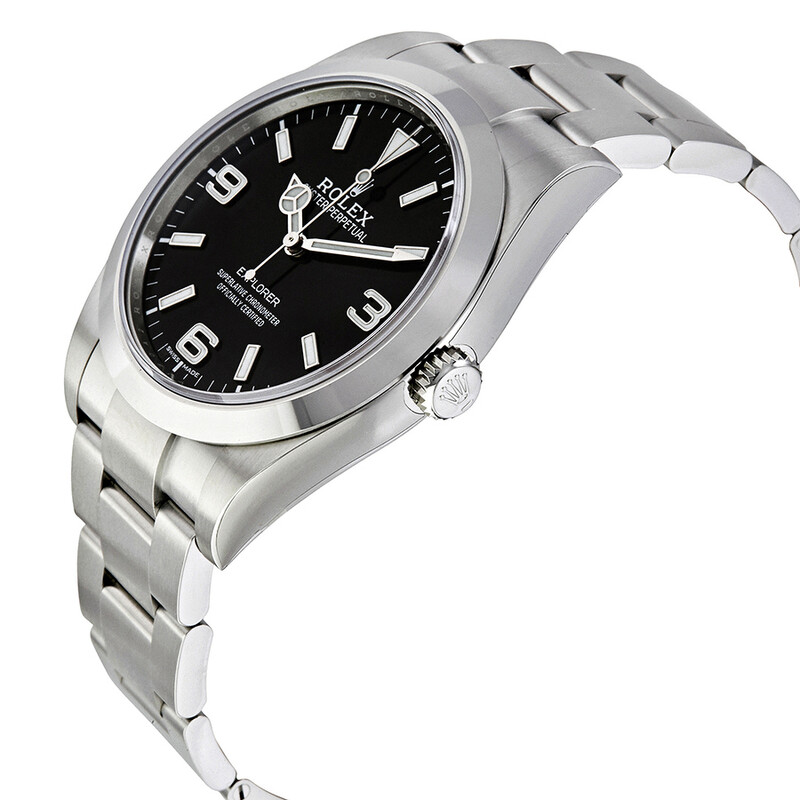 Rolex Explorer Black Dial Stainless Steel Oyster Bracelet
