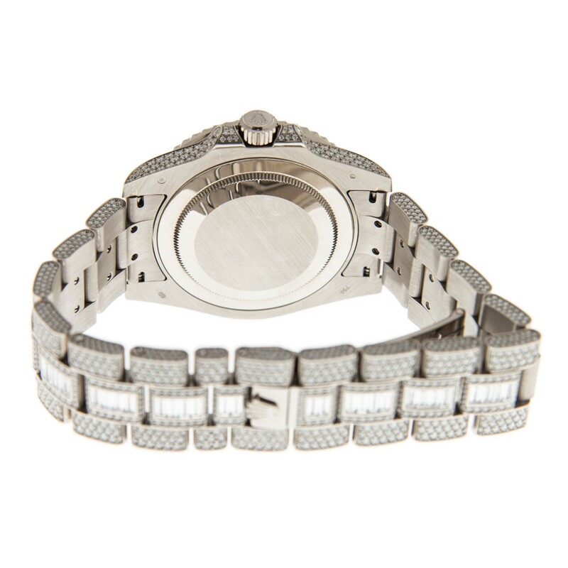 Rolex GMT Master II Diamond Automatic 18kt White Gold Set With