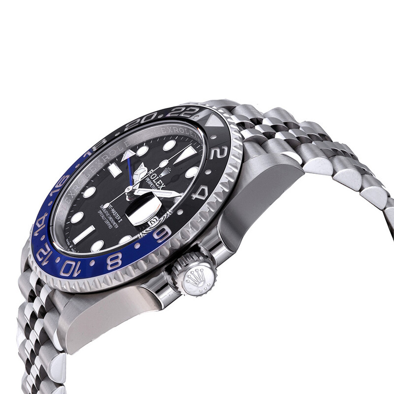 Rolex GMT-Master II GMT Black Dial Batman Bezel Men's Watch