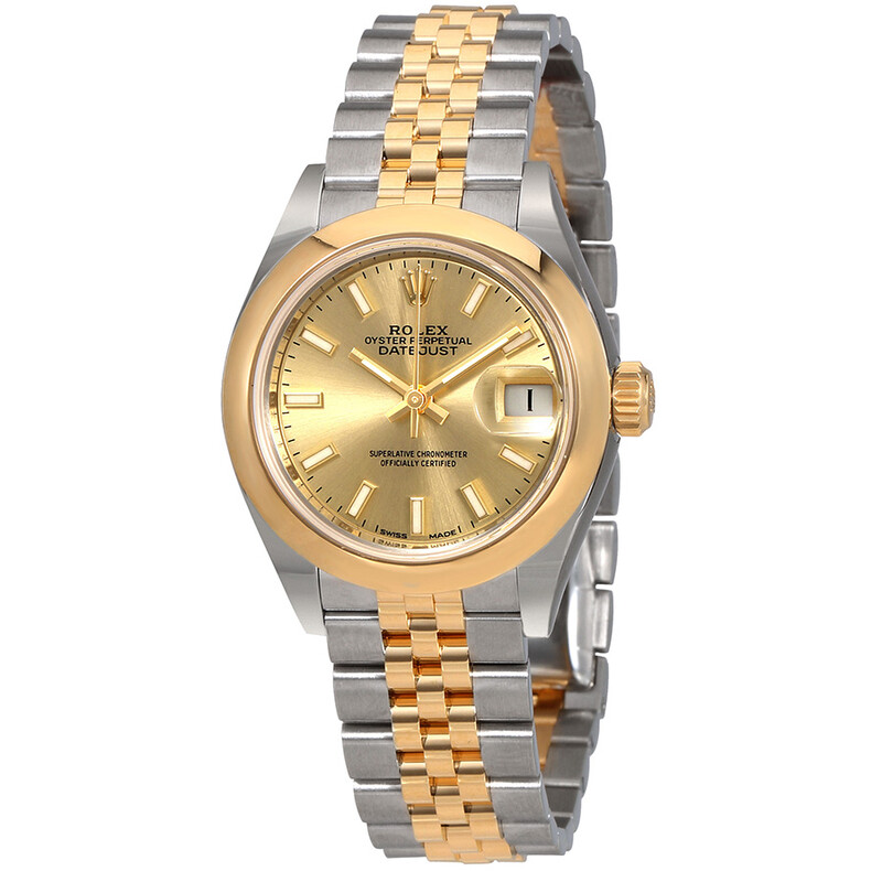 Rolex Lady Datejust 28 Champagne Dial Steel and 18kt Yellow Gold