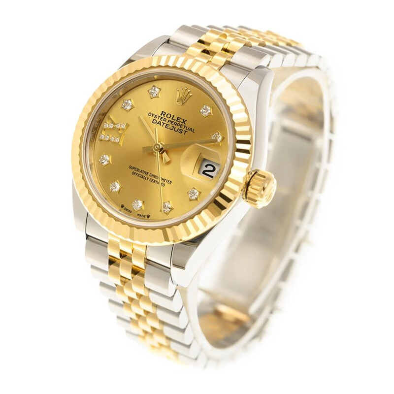Rolex Lady Datejust Champagne Diamond Dial Automatic Steel and