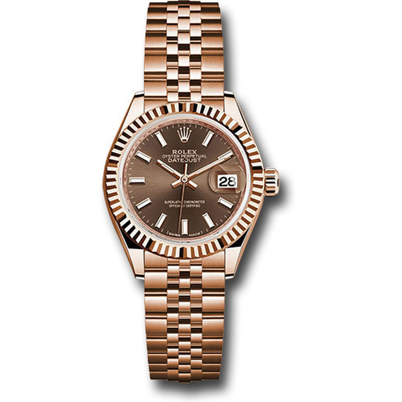 Rolex Lady Datejust Chocolate Dial 18K Everose Gold Automatic