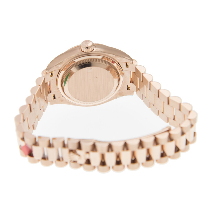 Rolex Lady Datejust Chocolate Dial 18K Everose Gold Diamond Automatic ...