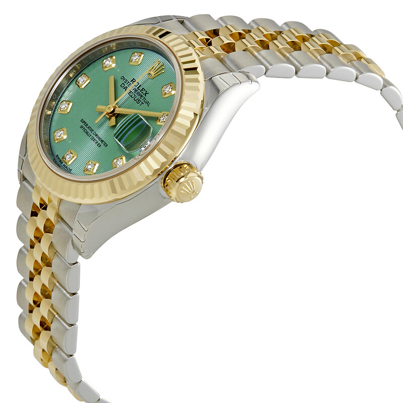 Rolex Lady Datejust Mint Green Diamond Dial Automatic Ladies Watch