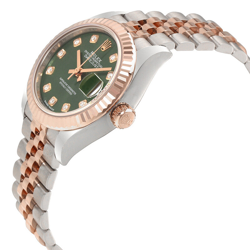 ⭐︎MW⭐︎ Rolex Lady Datejust Olive Dial Steel and 18K Everose Gold Ladies