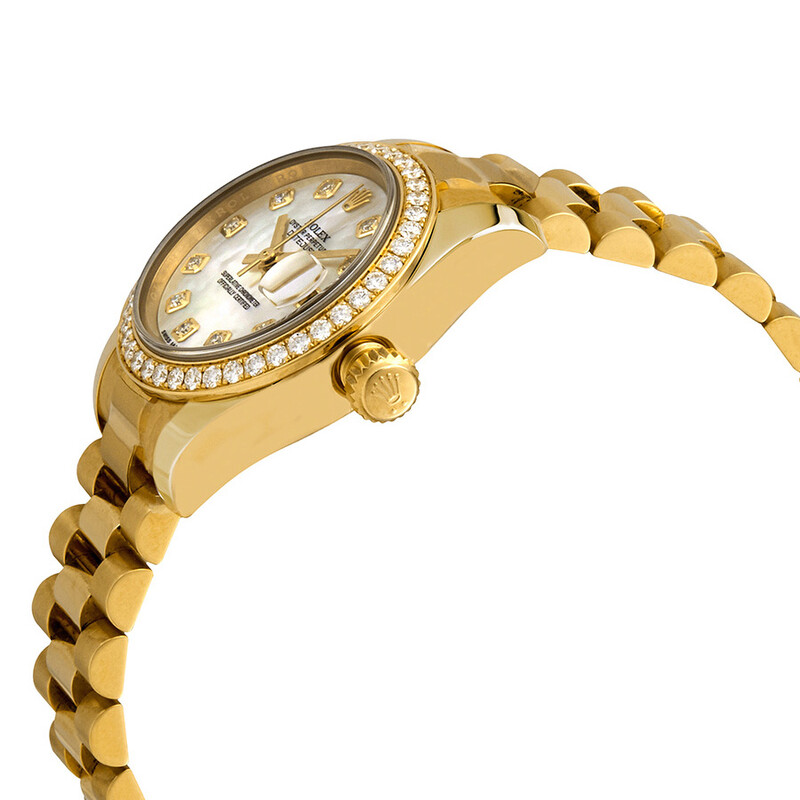 Rolex Lady-Datejust 26 Mother Of Pearl Dial 18K Yellow Gold