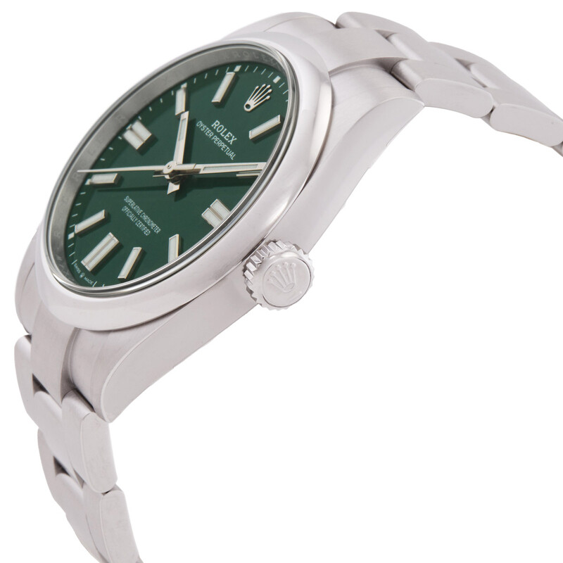 Rolex Oyster Perpetual 41mm Automatic Chronometer Green Dial Men's