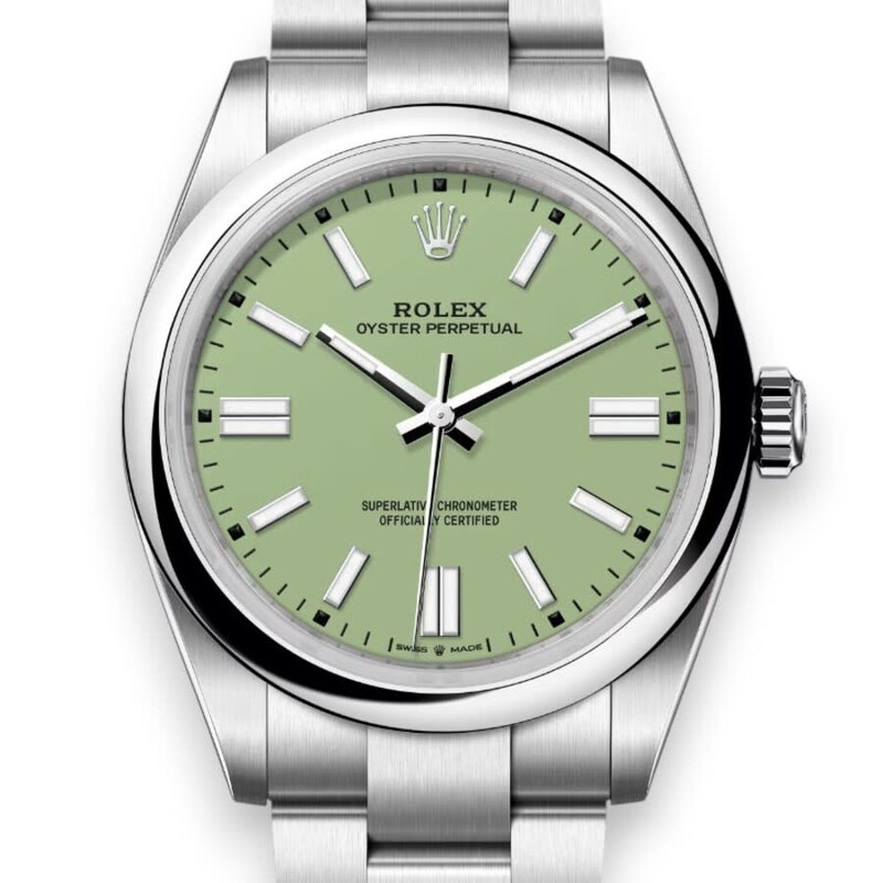 Rolex Oyster Perpetual Automatic Chronometer Green Dial Men's