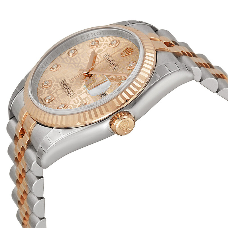Rolex Oyster Perpetual Datejust 36 Pink Dial Stainless Steel and