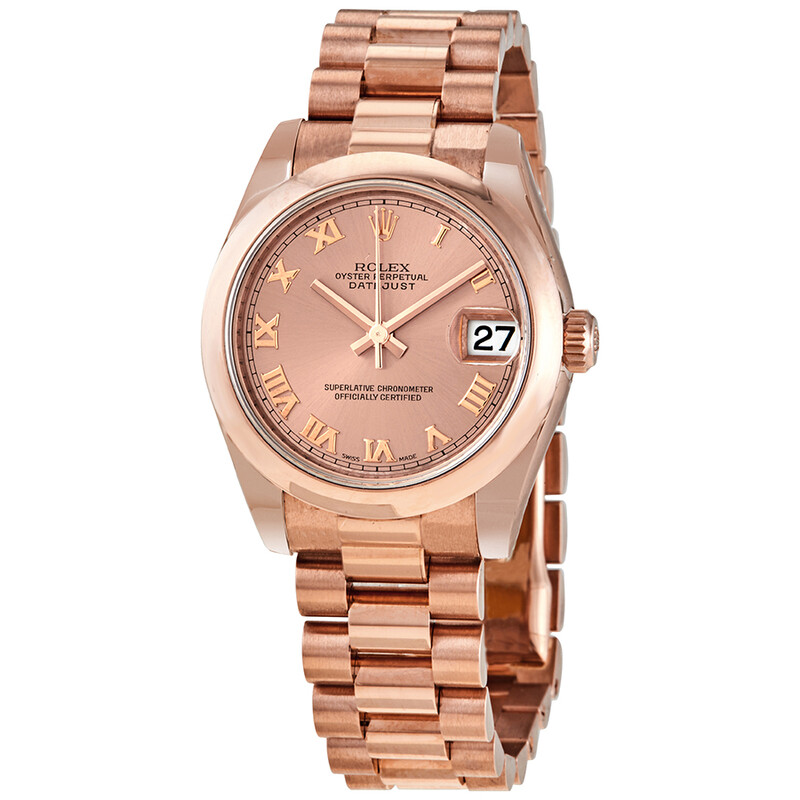 アンティークROLEX OYSTER PERPETUAL DATEJUST Rolex Oyster Perpetual Datejust Pink Dial Automatic Ladies 18