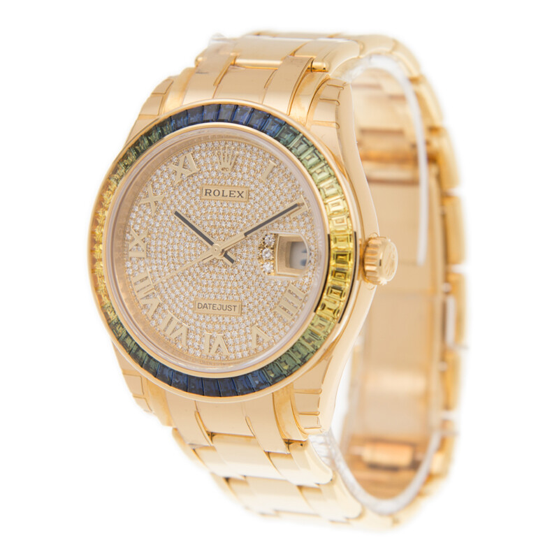 インテリア時計 Tera Rolex Pearlmaster Automatic Chronometer Diamond Men's Watch 86348