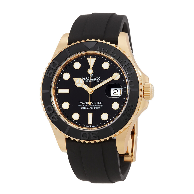 Rolex Yacht Master 42 Automatic Chronometer Black Dial 18kt Yellow