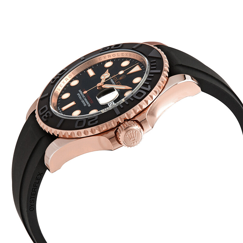 Rolex Yacht-Master 18kt Everose Gold Black Dial 40 mm Men's Watch