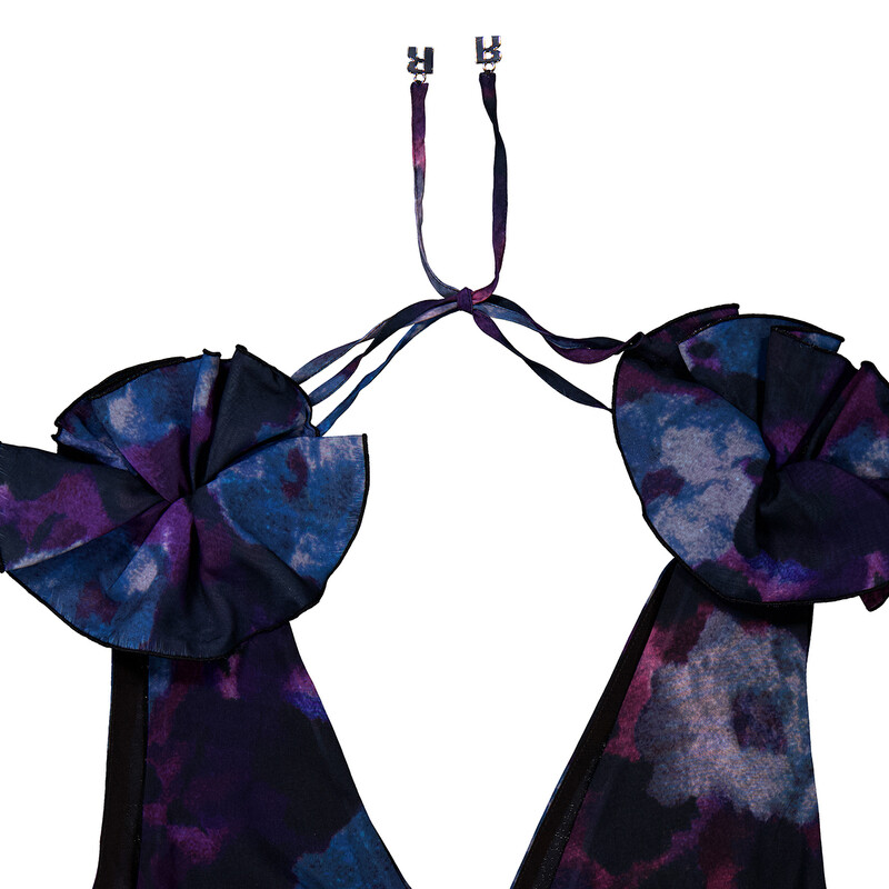 Purple Top Ruffles Rotate Chiffon Ruffle Top, Brand Size 34 (US Size 0) 1131243011 ...