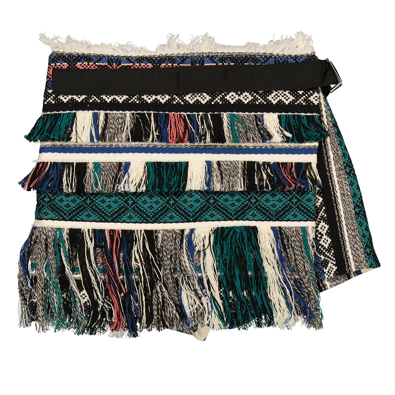 Sacai Ladies Multicolor Rug Jacquard Shorts, Brand Size 1 (Small