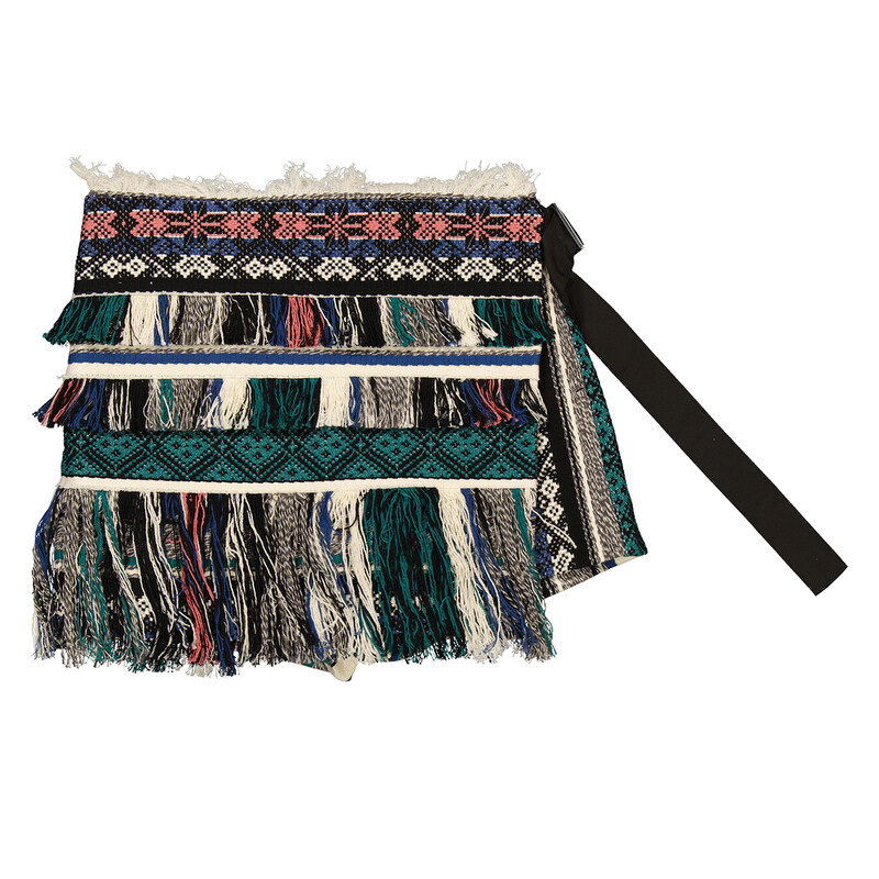 Sacai Ladies Multicolor Rug Jacquard Shorts, Brand Size 1 (Small