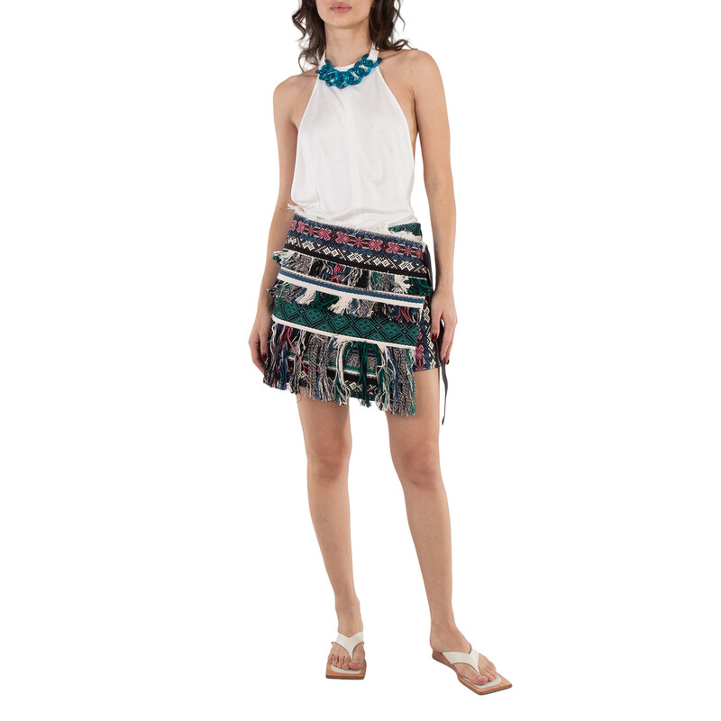 Sacai Ladies Multicolor Rug Jacquard Shorts, Brand Size 1 (Small