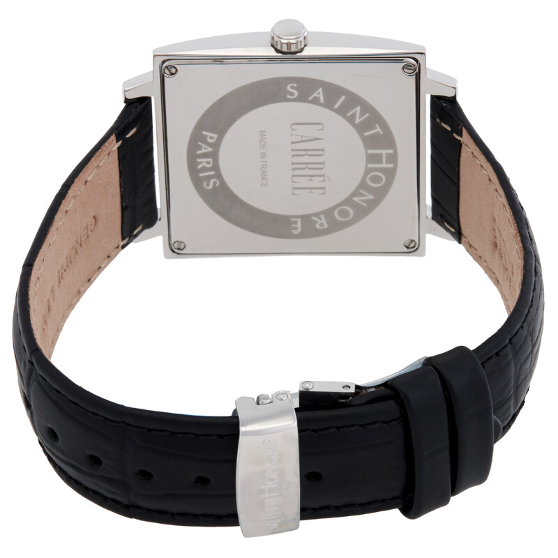 電池交換済◎『WH-3628』☆SAINT HONORE☆オルセークロノ Saint Honore Paris Carree Quartz Blue Dial Men's Watch H SH