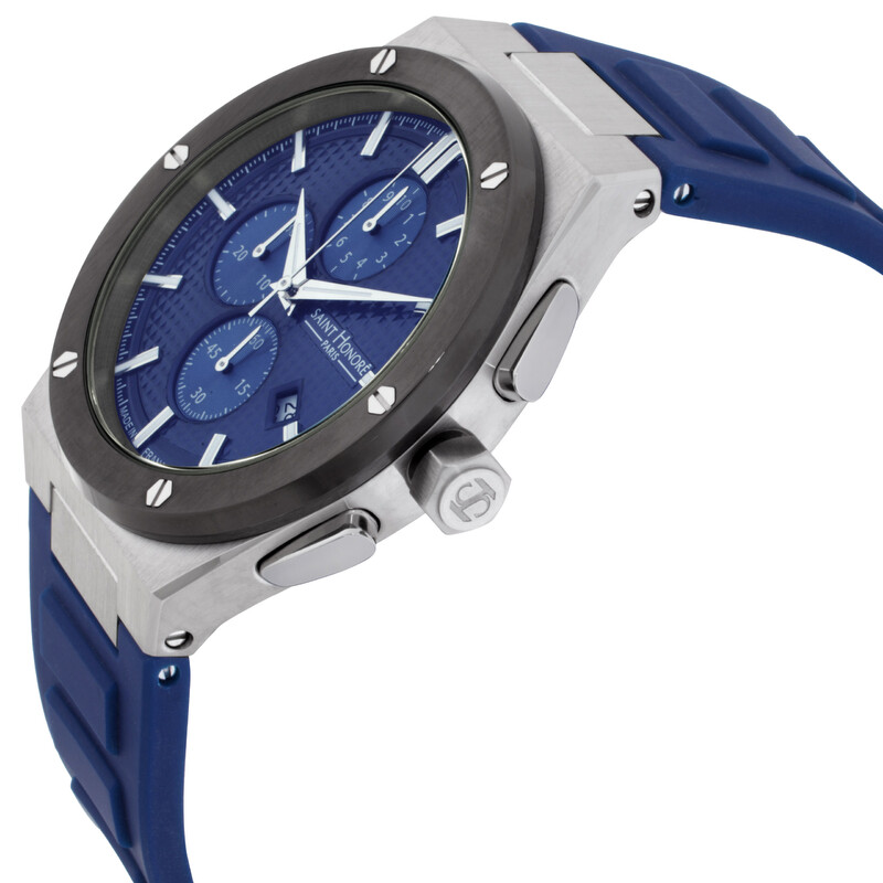 Saint Honore Paris New Haussmann Chronograph Quartz Blue Dial