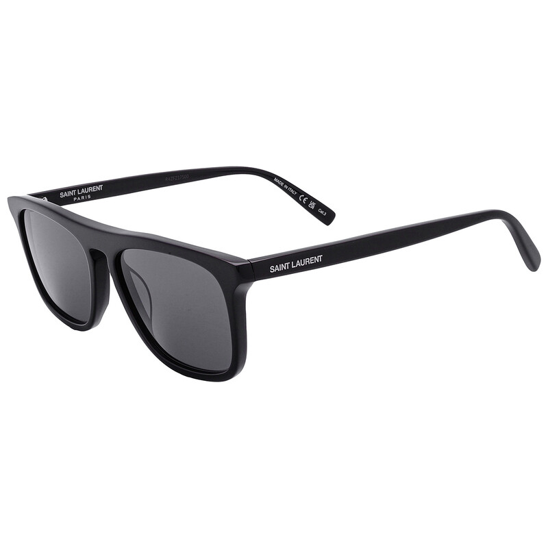 Saint Laurent Black Browline Men's Sunglasses SL 586 001 56