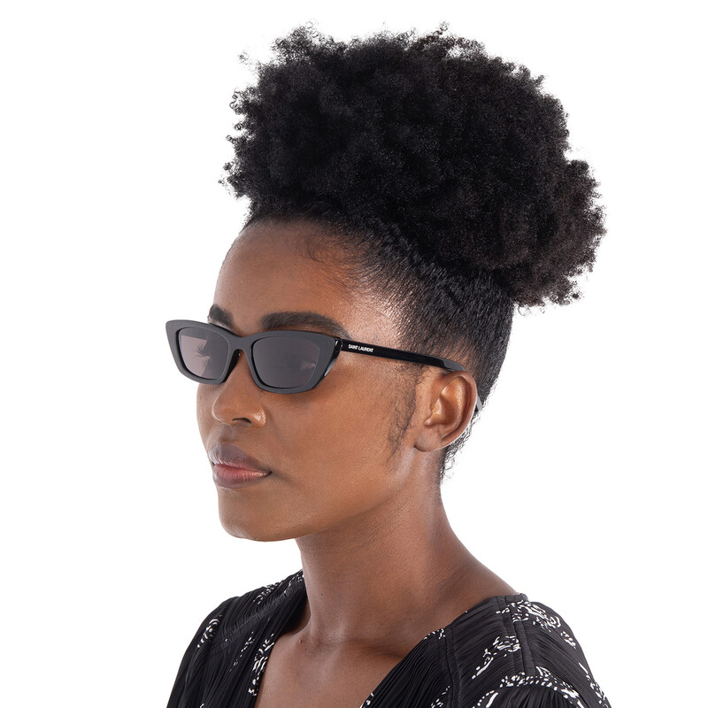 Saint Laurent Black Cat Eye Ladies Sunglasses SL 277 009 52