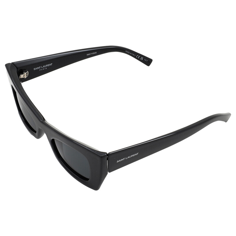 SAINT LAURENT ブラック キャットアイサングラス Saint Laurent Women's Monogram Cat Eye Sunglasses, Black/Black