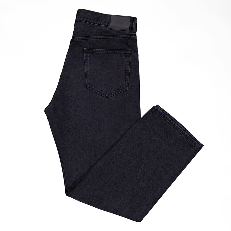 Saint Laurent Black Denim Loose-Fit Jeans, Waist Size 33
