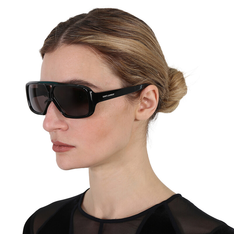 Saint Laurent Black Irregular Ladies Sunglasses SL 569 Y 001  display picture 1