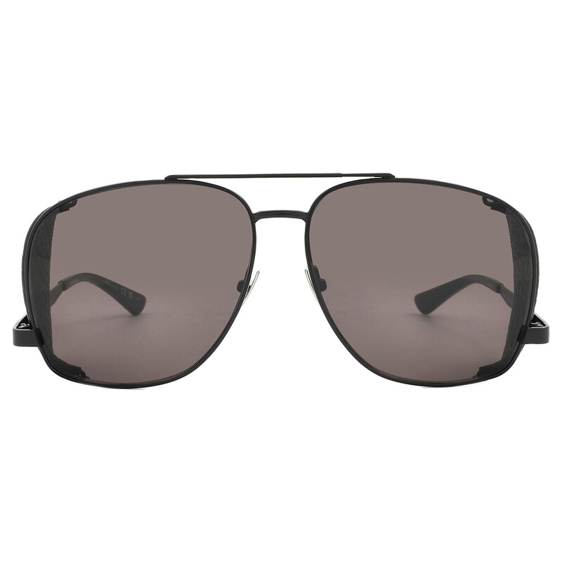 LEON　1357 Saint Laurent Black Pilot Men's Sunglasses SL 653 LEON LEATHER