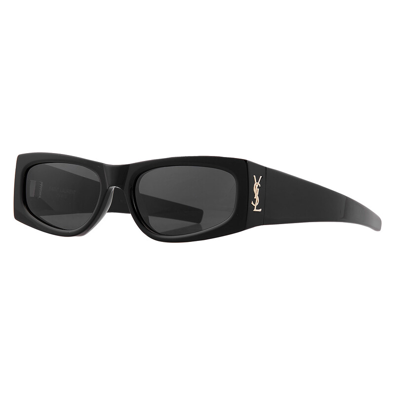 Saint Laurent Black Rectangular Ladies Sunglasses SL M140 001 56