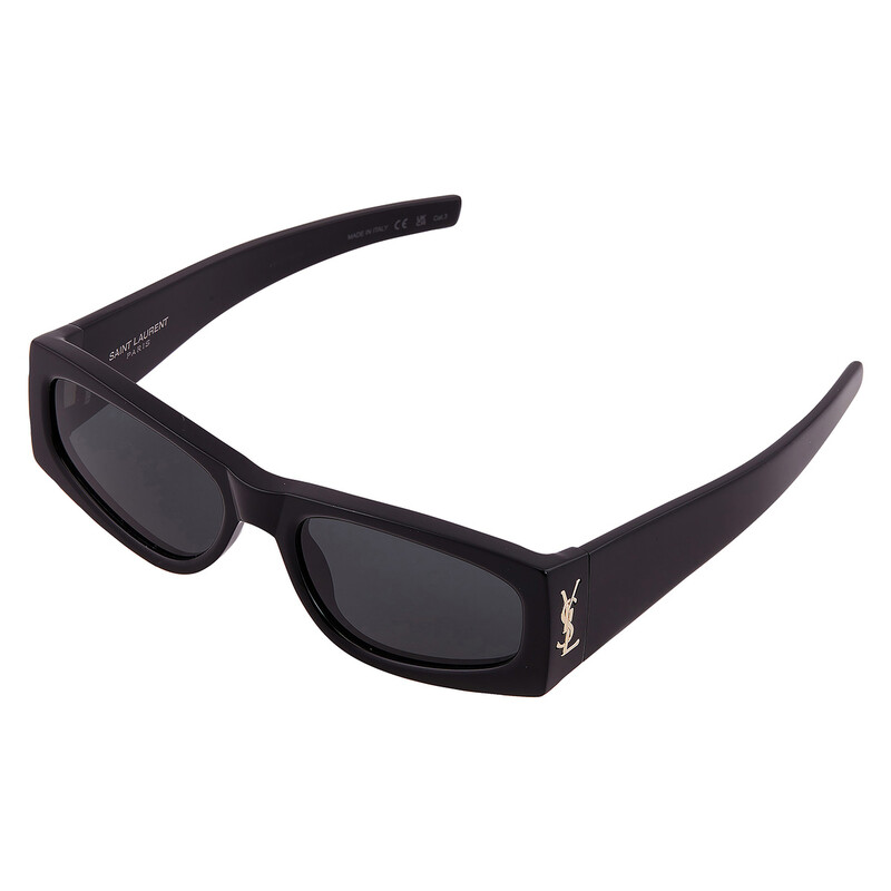 Saint Laurent Black Rectangular Ladies Sunglasses SL M140 001 56