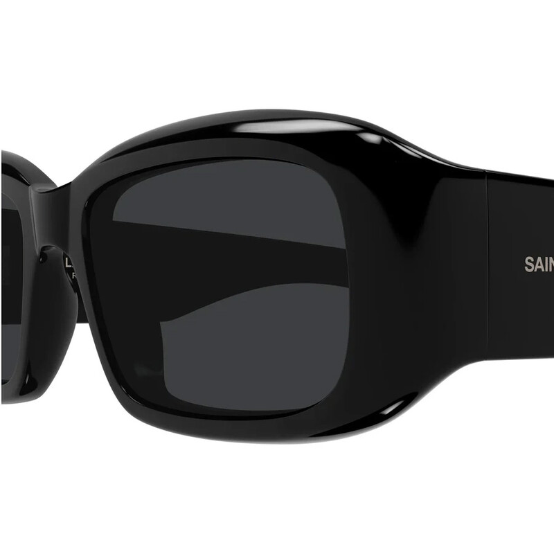 Saint Laurent Black Rectangular Unisex Sunglasses SL 809 001 55