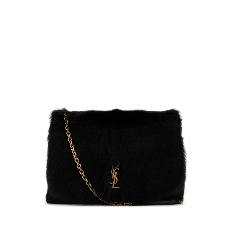 Saint Laurent Black Shearling Jamie 4.3 Shoulder Bag