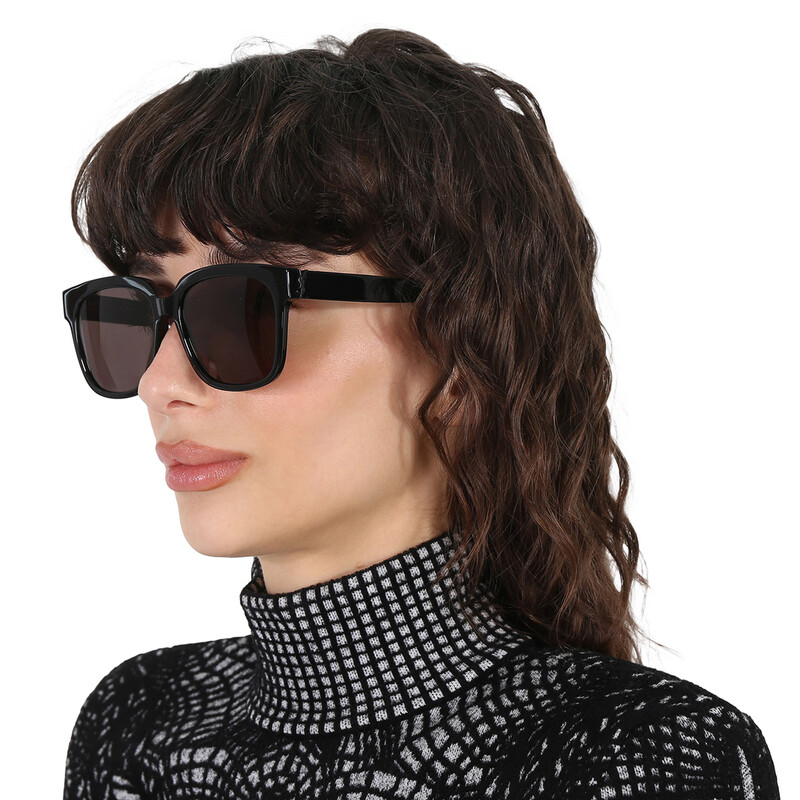 Saint Laurent Black Square Ladies Sunglasses SL M40/F 001 55