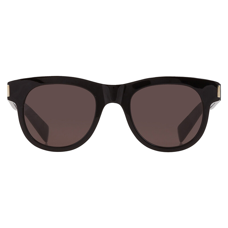 Saint Laurent Black Square Unisex Sunglasses SL 571 006 51