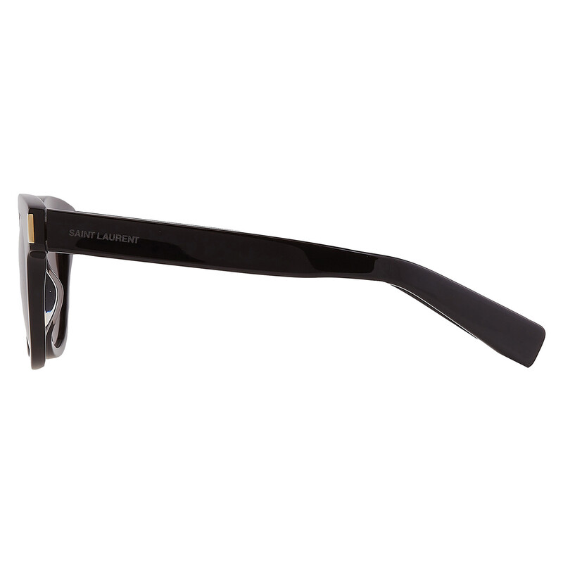 Saint Laurent Black Square Unisex Sunglasses SL 571 006 51