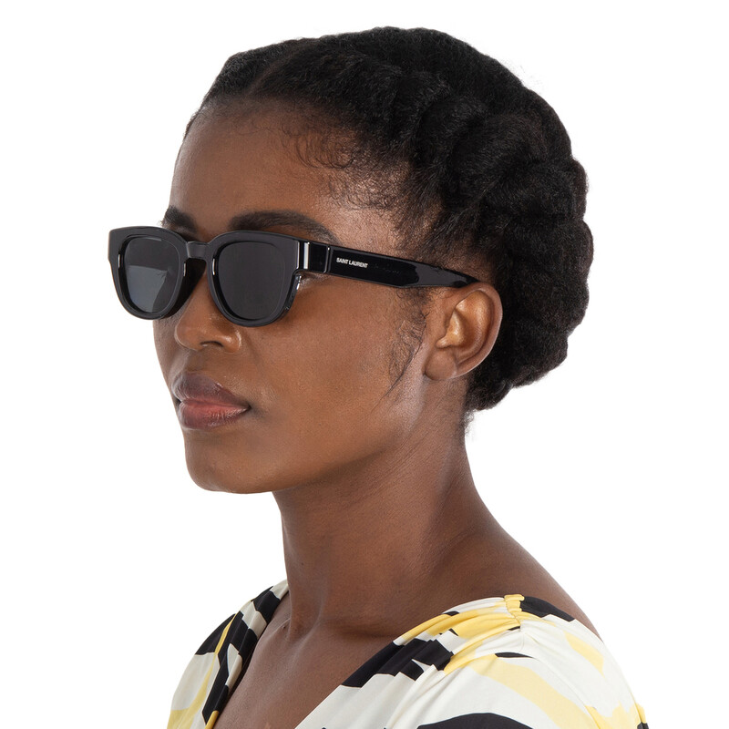 Saint Laurent Black Square Unisex Sunglasses SL 675 001 46