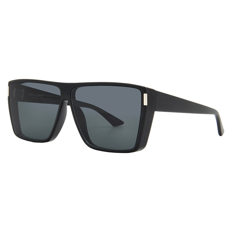 Saint Laurent Black Square Unisex Sunglasses SL 756 001 64