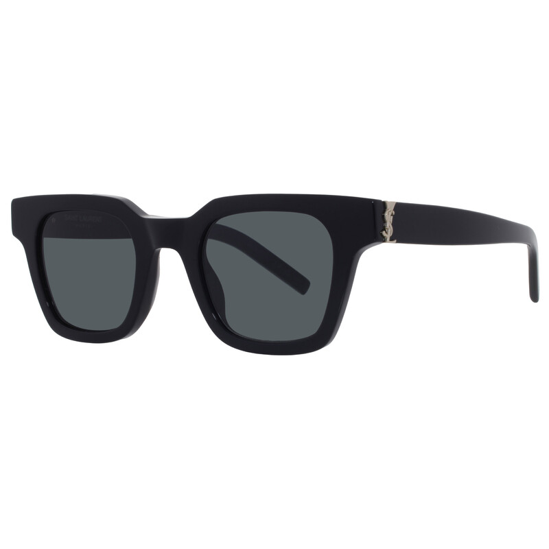 Saint Laurent Black Square Unisex Sunglasses SL M157 001 47