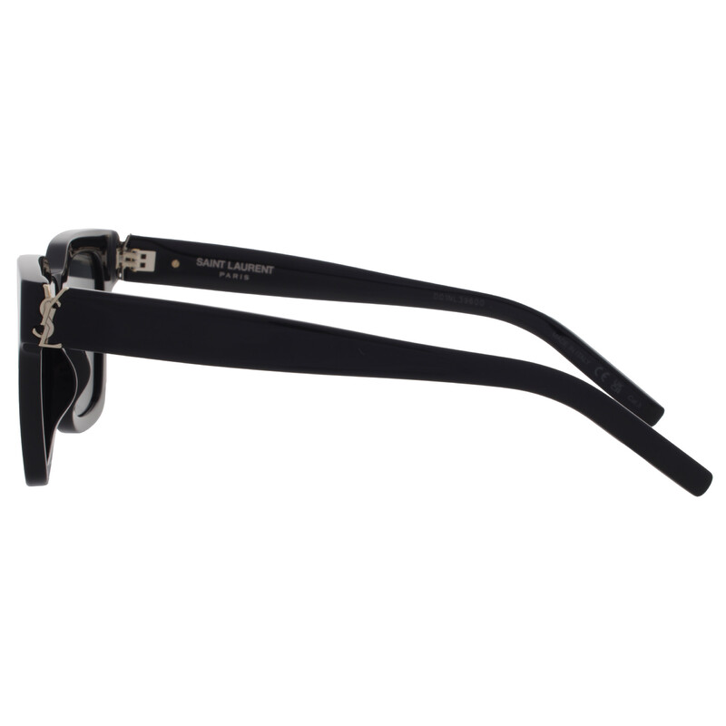 Saint Laurent Black Square Unisex Sunglasses SL M157 001 47