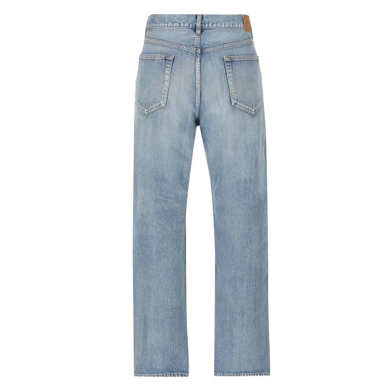 Saint Laurent Blue Beat Denim Loose-Fit Jeans, Waist Size 30