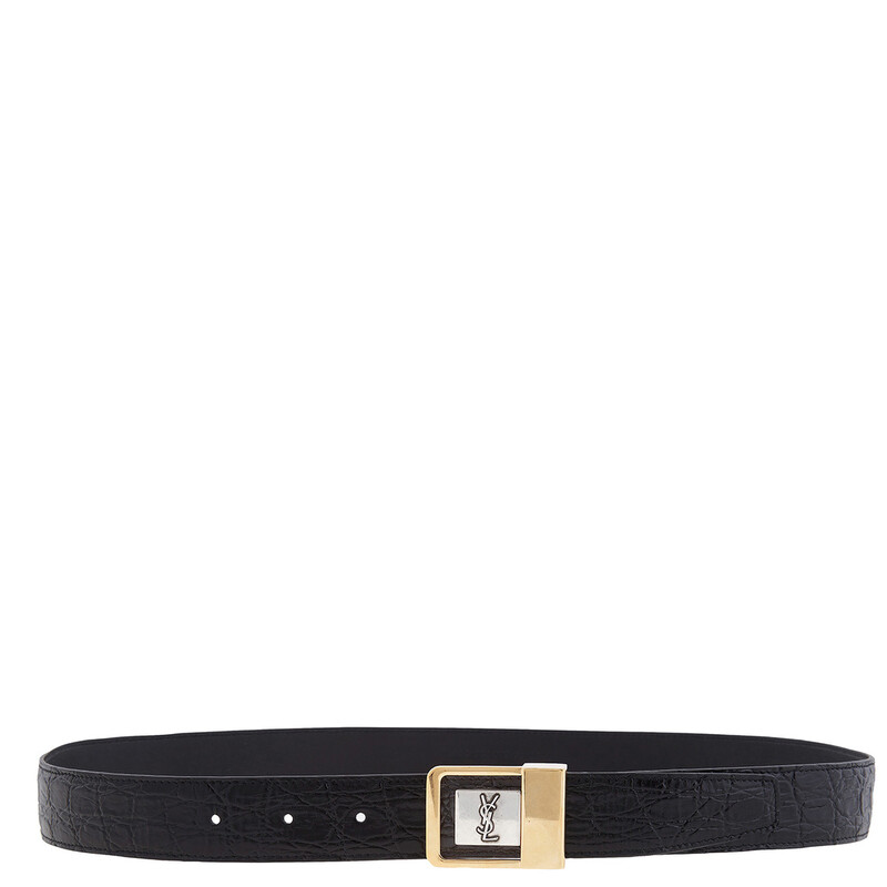 Saint Laurent Boucle LA 66 Leather Belt, Size 85 756499 1ZQ0X 1000