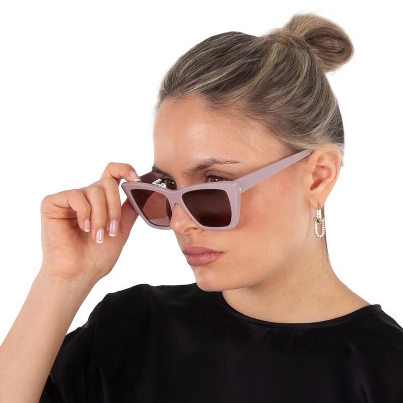 Saint Laurent Brown Cat Eye Ladies Sunglasses SL 276 MICA 058 55 ...