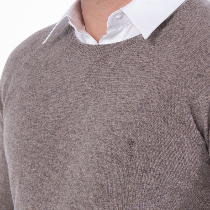 Saint Laurent Cassandre Sweater In Cashmere, Size Large 796556