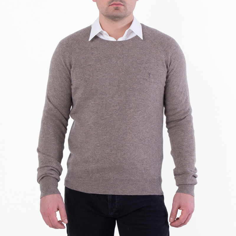 Saint Laurent Cassandre Sweater In Cashmere, Size Large 796556