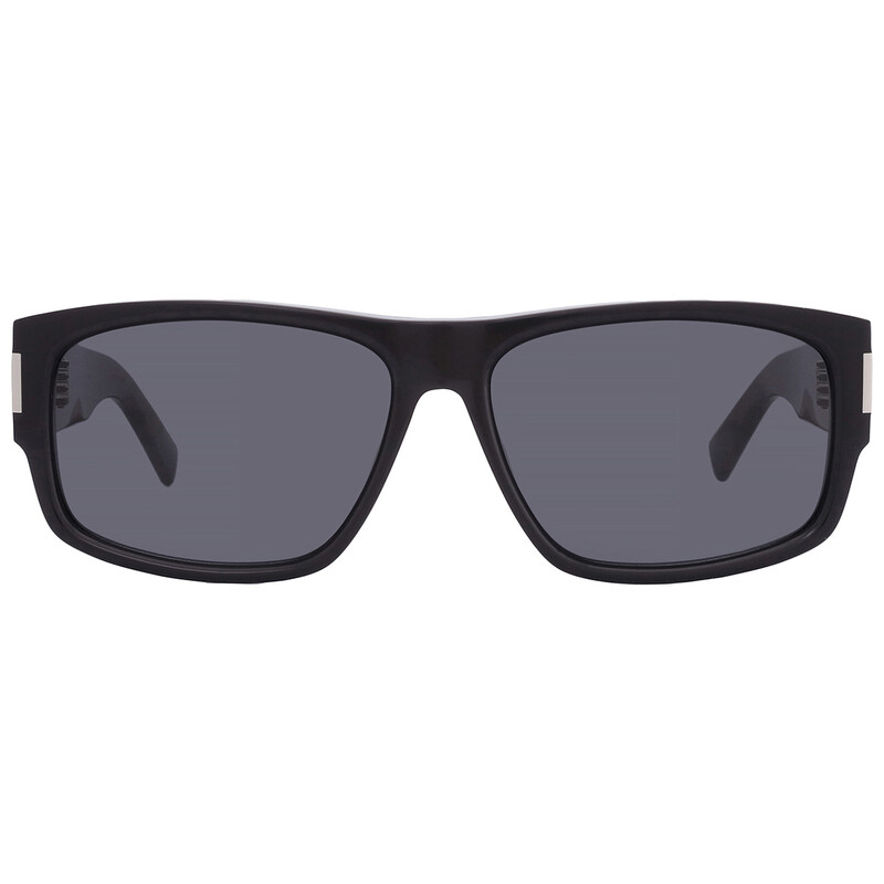 Rectangle Sunglasses – Black Frame, Dark Grey Lenses, Luxury Style Harry Potter Malfoy Sunglasses | Black & Grey | DIFF Eyewear main image 4