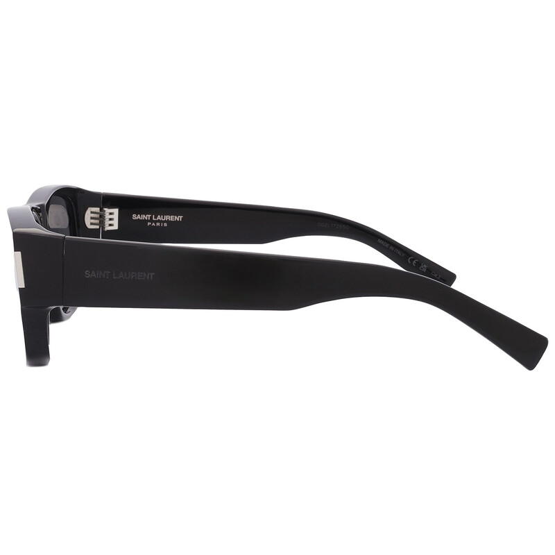 Saint Laurent Dark Grey Rectangular Men's Sunglasses SL 689 001 59