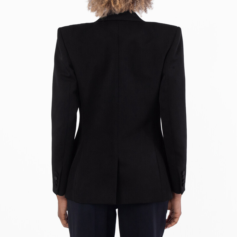 Saint Laurent Double-Breasted Tuxedo Jacket, Brand Size 38 (US
